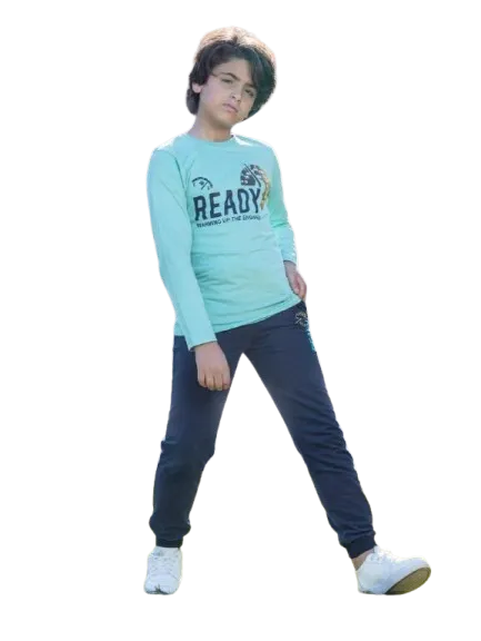 ترنج ولادي قطعتين تي شيرت بكم وبنطلون *54