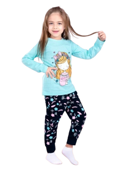 ترنج بناتي قطعتين بنطلون وتي شيرت خريفي*47