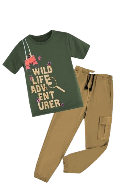 ترنج ولادي قطعتين بنطلون وتي شيرت *18