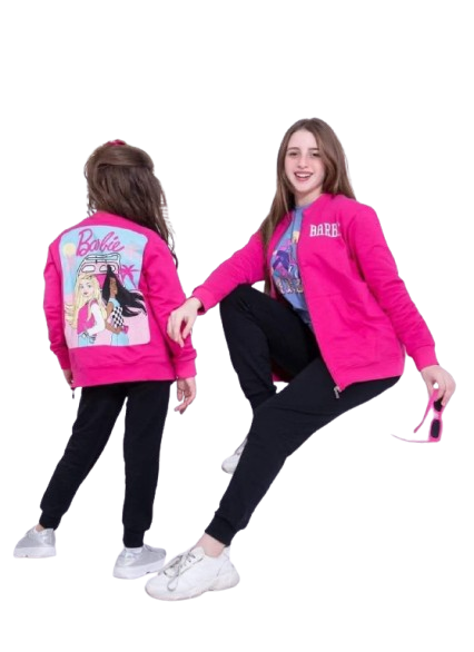 ترنج بناتي 3 قطع شتوي بنطلون وتي شيرت بكم وجاكت*109