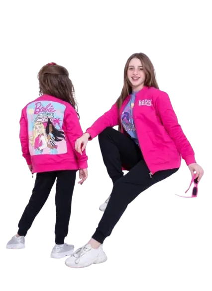 ترنج بناتي 3 قطع شتوي بنطلون وتي شيرت بكم وجاكت*109