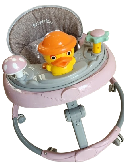 مشاية اطفال بيانو _شكل بطة لون بينك