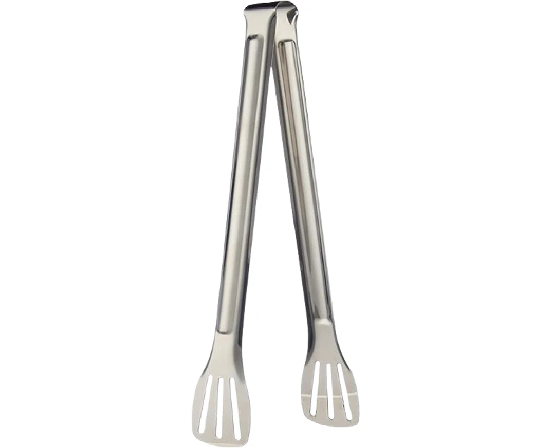 مقبض تقديم طعام مستطيل من الستانلس ستيل- فضي