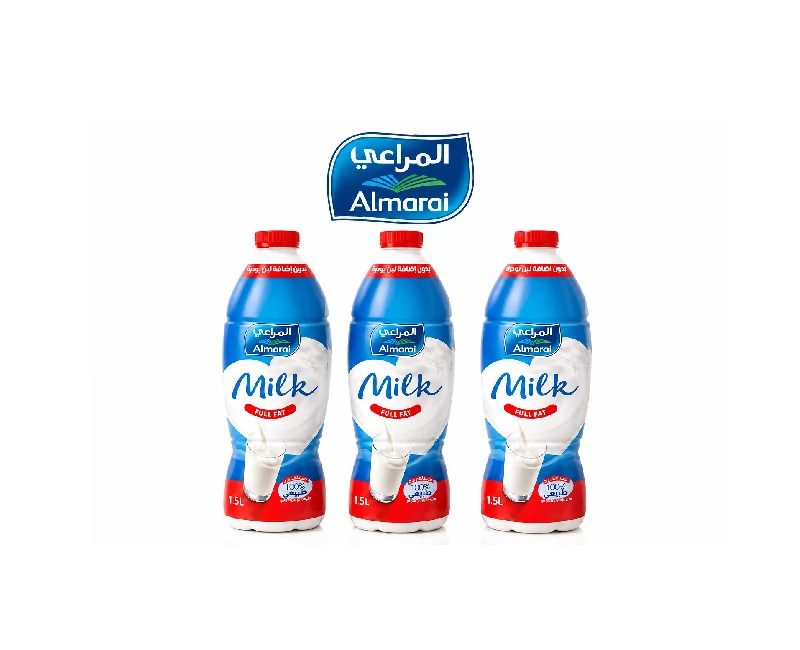 (عرض) حليب المراعي سادة، كامل الدسم، عبوة بلاستيكيةسعة 1.5 لتر